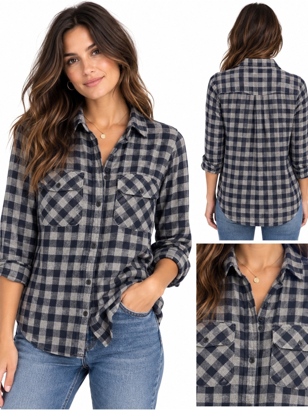 Madewell Ex-Boyfriend Flannel Button Down Shirt XS